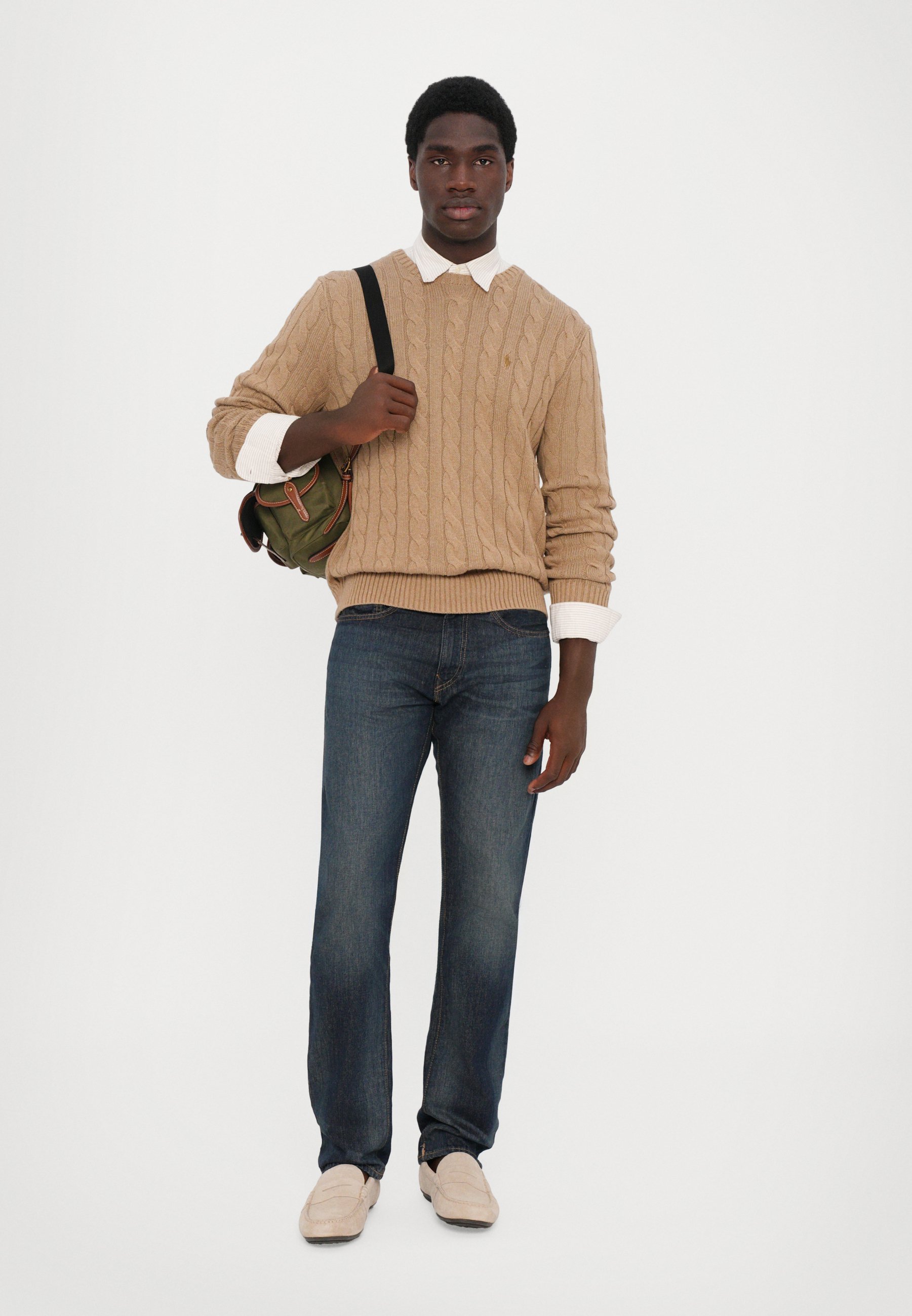 Maglione in cotone a trecce Polo Ralph Lauren - Maglione - color cammello