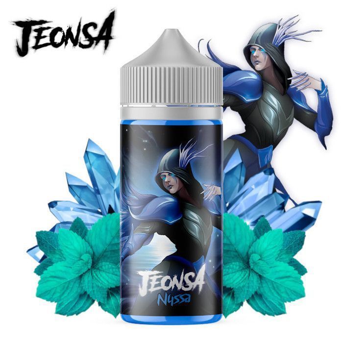 Nyssa e-liquid (menta blu dolce ghiacciata) Jeonsa 100ml + 4 booster di nicotina