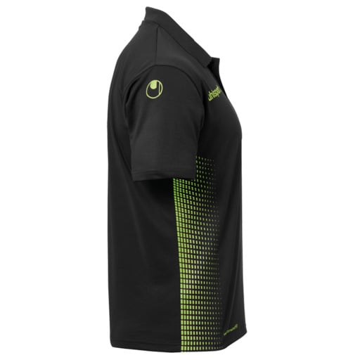 Camisa Polo Score Preta/Verde Fluorescente Uhlsport