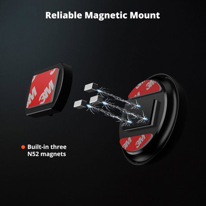 CO-Driver NO1 Support magnétique de voiture en métal robuste avec aimants intégrés Compatible avec avertisseur de flash OOONO NO1