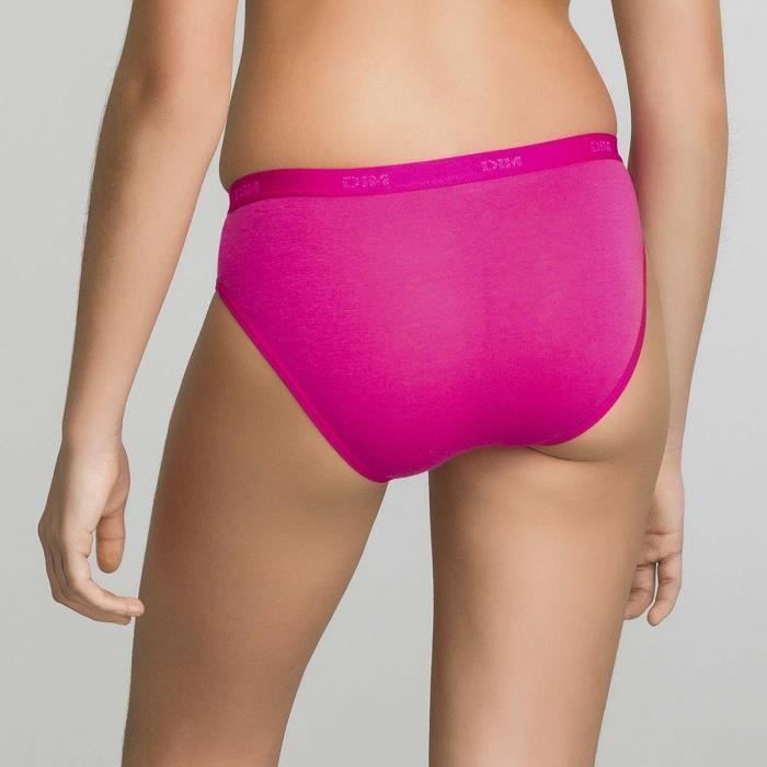 Braguitas DIM para niñas - Paquete de 3 - Algodón - Estampados atractivos - Caramelos - Rosa