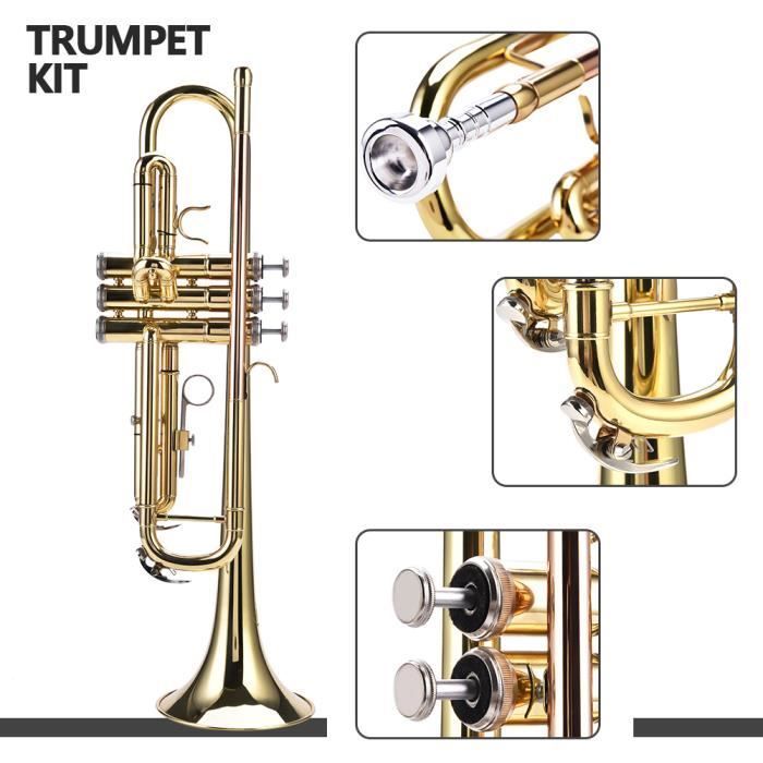 Conjunto de Trompete Profissional VINGVO LADE em Si bemol (Dourado)