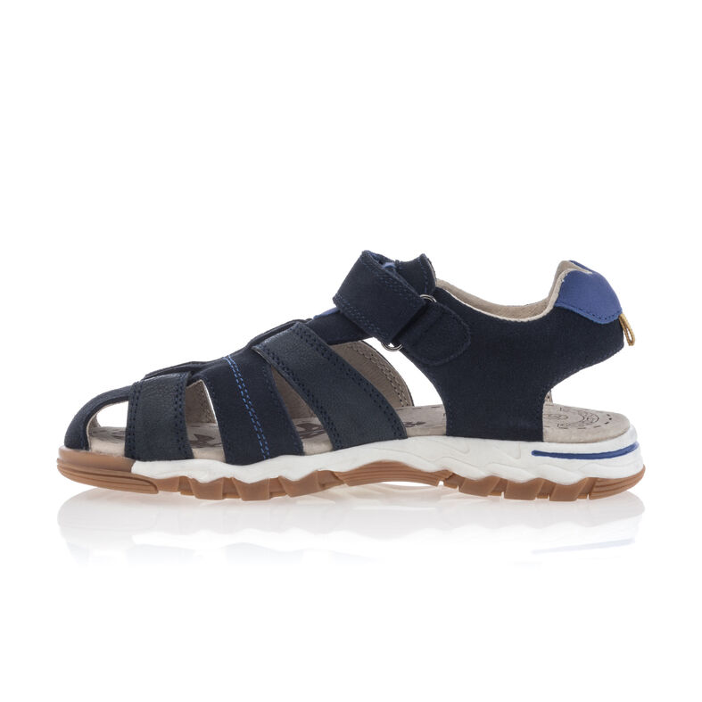 Blaue Jungen-Sandalen / Zehenfreie Schuhe