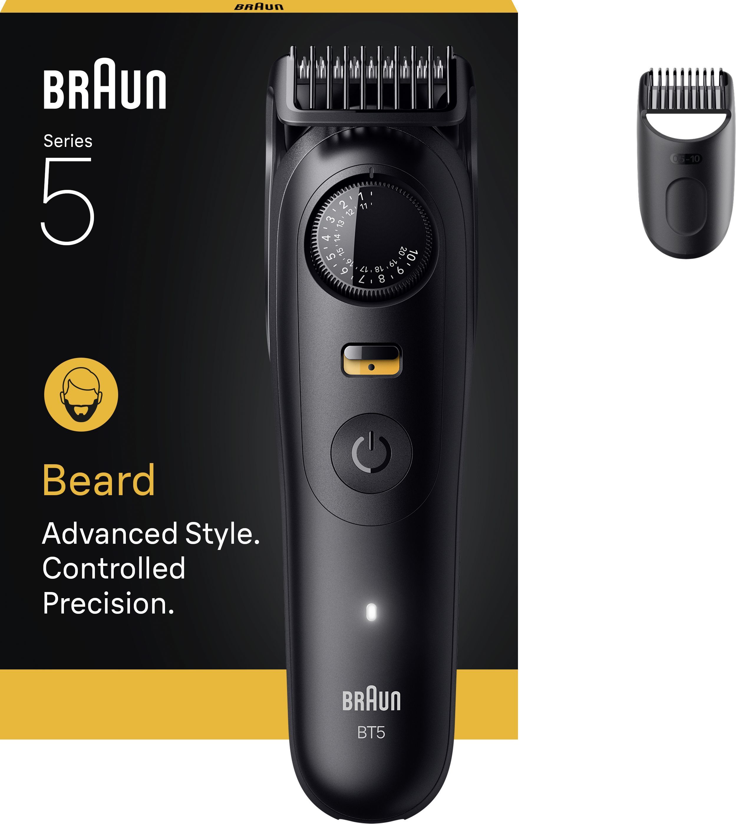 Rasoio elettrico - BRAUN - Serie 5 BT5500 - Autonomia batteria 120 min - Impermeabile - Nero