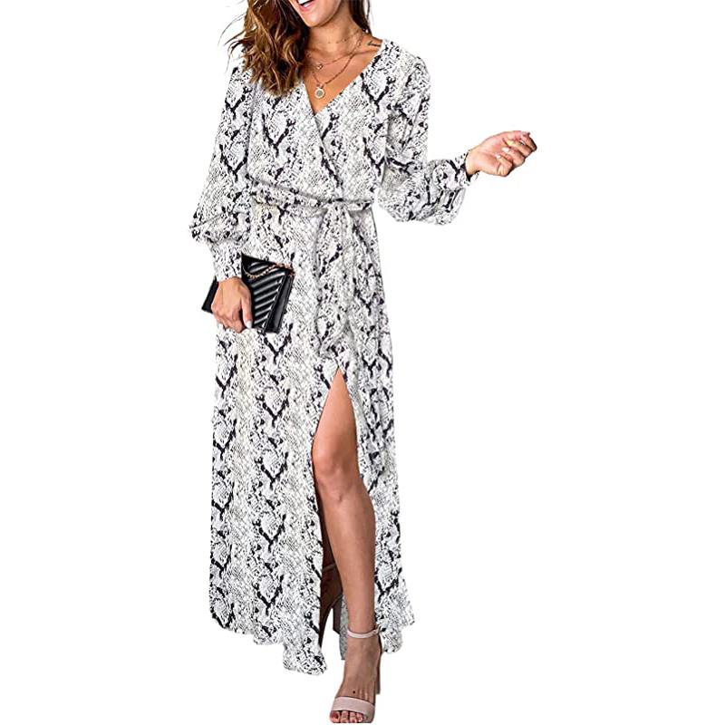 Robe d'été décontractée et ample en satin soyeux pour femme
