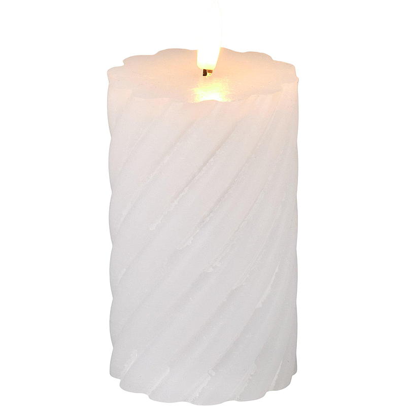 Vie Selected Cube-lampa 12 cm ø 7,6 cm LED-timer spiral vit