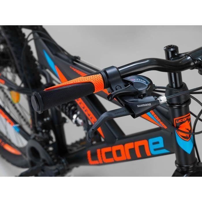 Unicorn Bike Strong 2D Mountain Bike - Black/Blue/Orange - 26