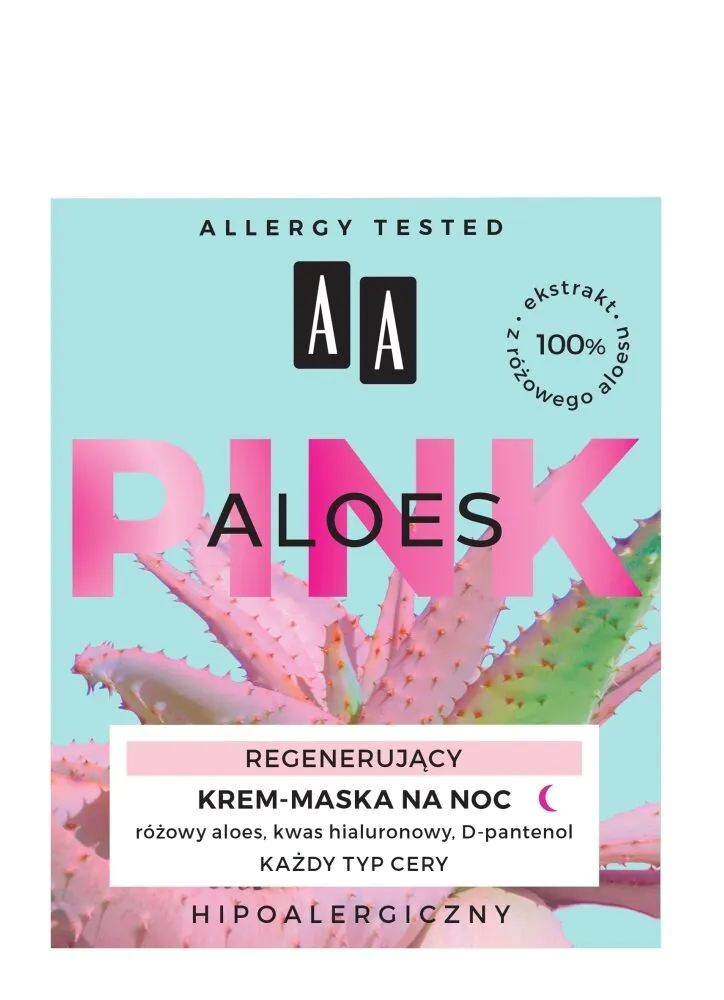 AA Aloes Pink regenerujący krem-maska na noc