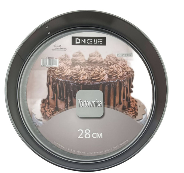 Forma blacha tortownica do pieczenia 28 BakeCore stal węglowa
