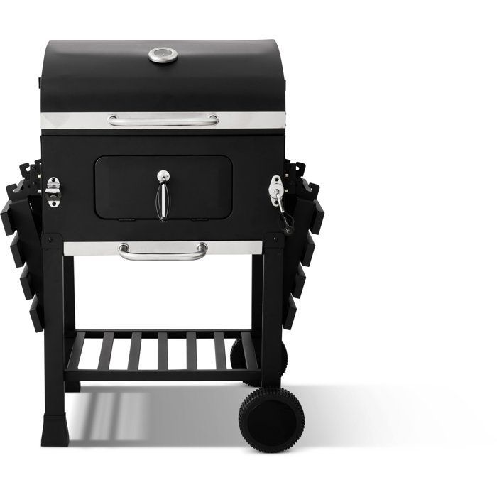 Charcoal barbecue - Cookingbox - Clark - Adjustable ventilation - Cast iron cooking grate - Steel and stainless steel finish