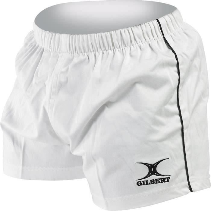 Calções de rugby masculinos GILBERT Match, brancos