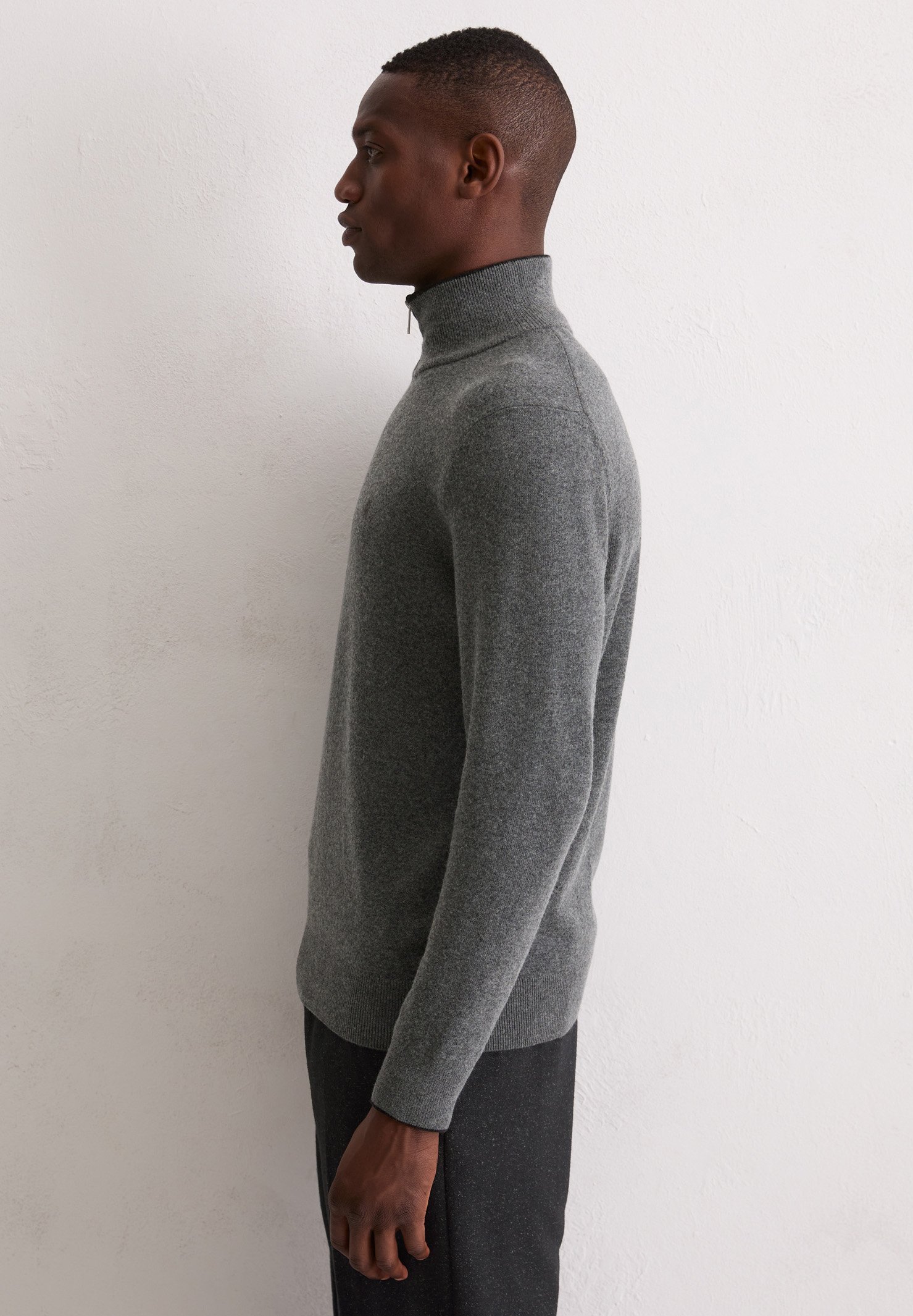 Marc O'Polo TROYER AVEC BORDURES - Pull - gris graphite chiné