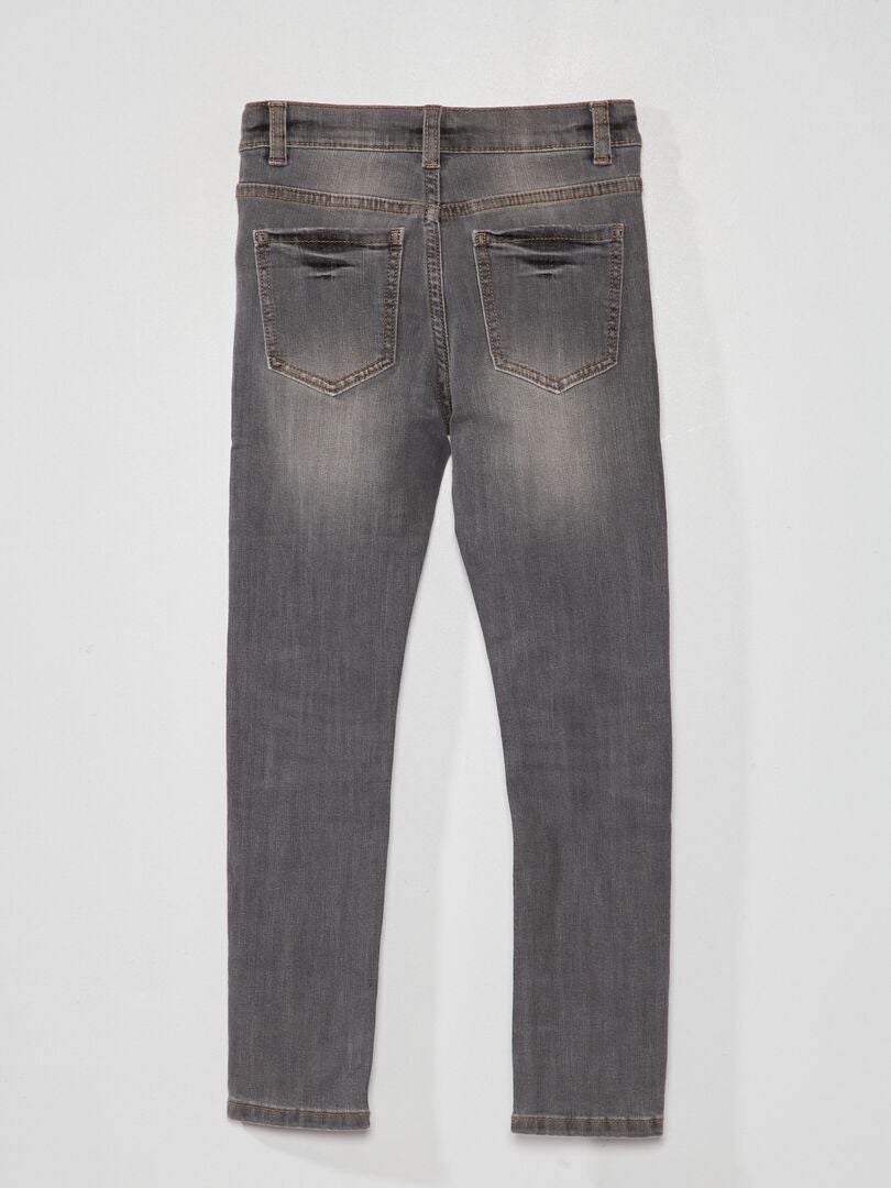 Duurzame, elastische skinny jeans - GRIJS