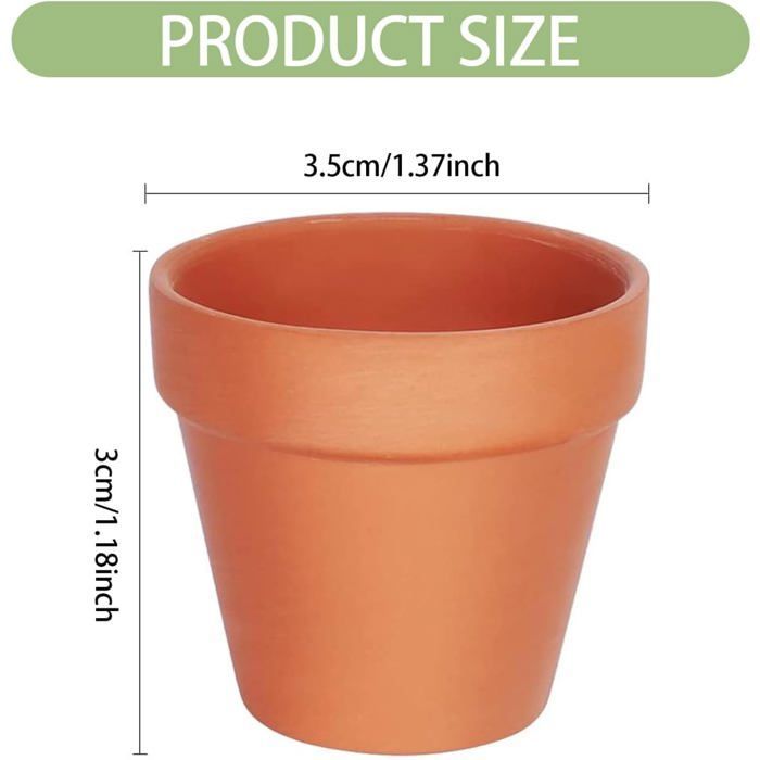 Vasos de terracota - 40 peças - Terracota vermelha - com furos de drenagem - Vasos para plantas - Floreira