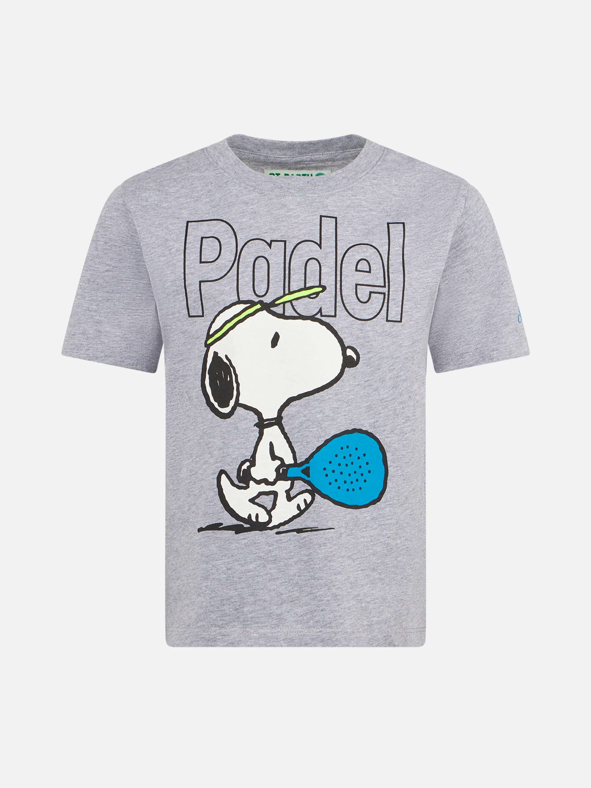 Stevig katoenen kindershirt met een print van Snoopy, die dol is op pootjes.