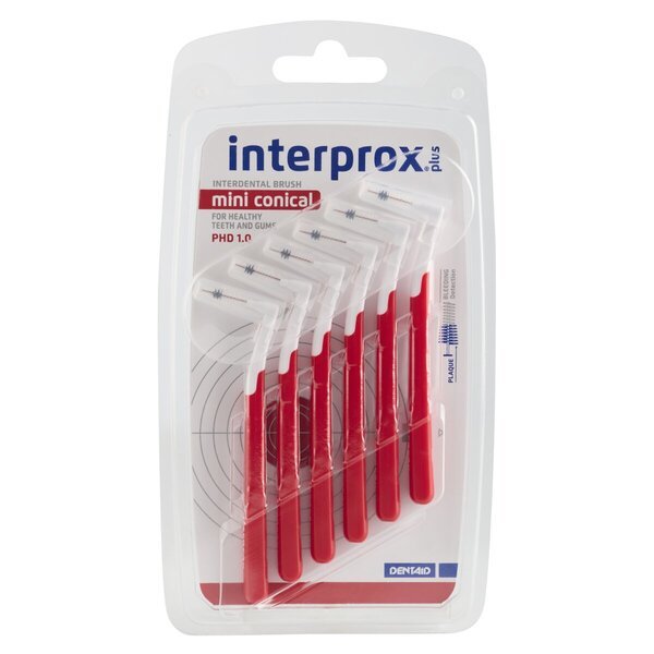„Interprox Plus Mini“ kūginiai raudoni, 6 vnt.