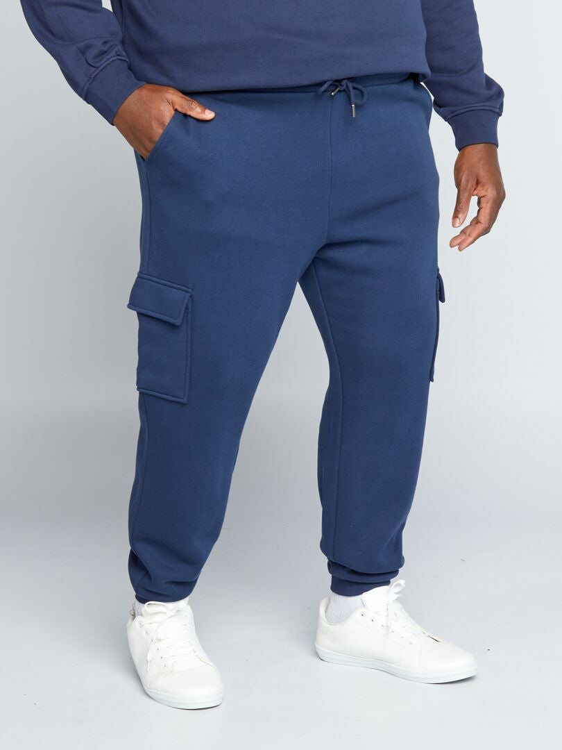 Calça de moletom estilo jogger - Azul e Preta
