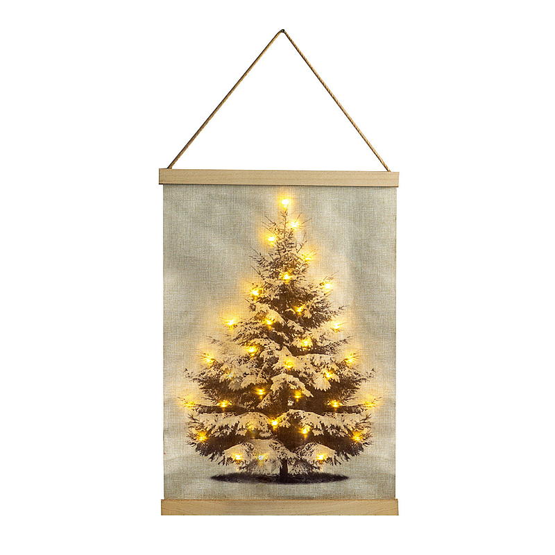 Hjem Vægdekoration 40x60 cm LED juletræ