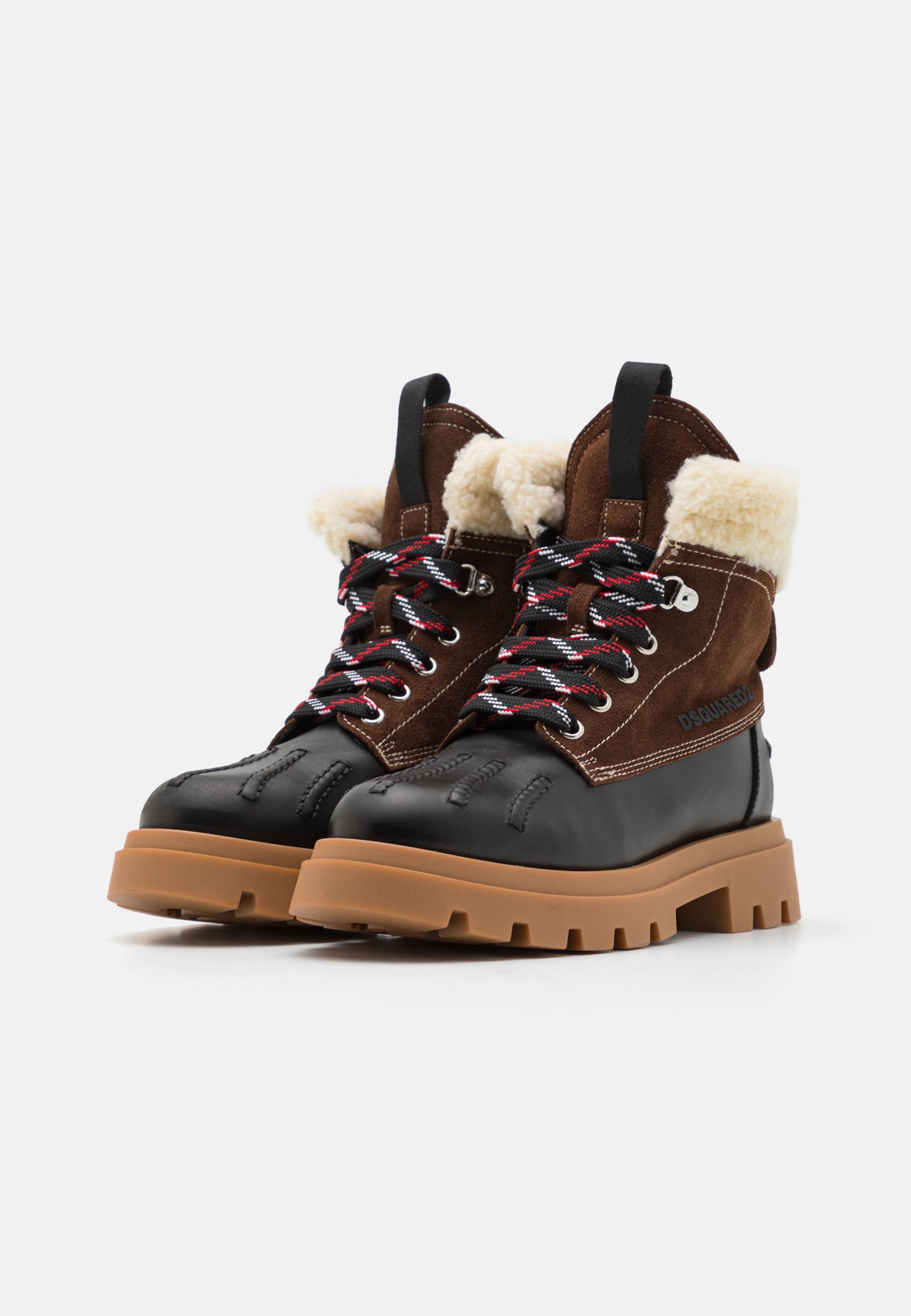 Dsquared2 UNISEXE - Bottines à lacets - noir/marron