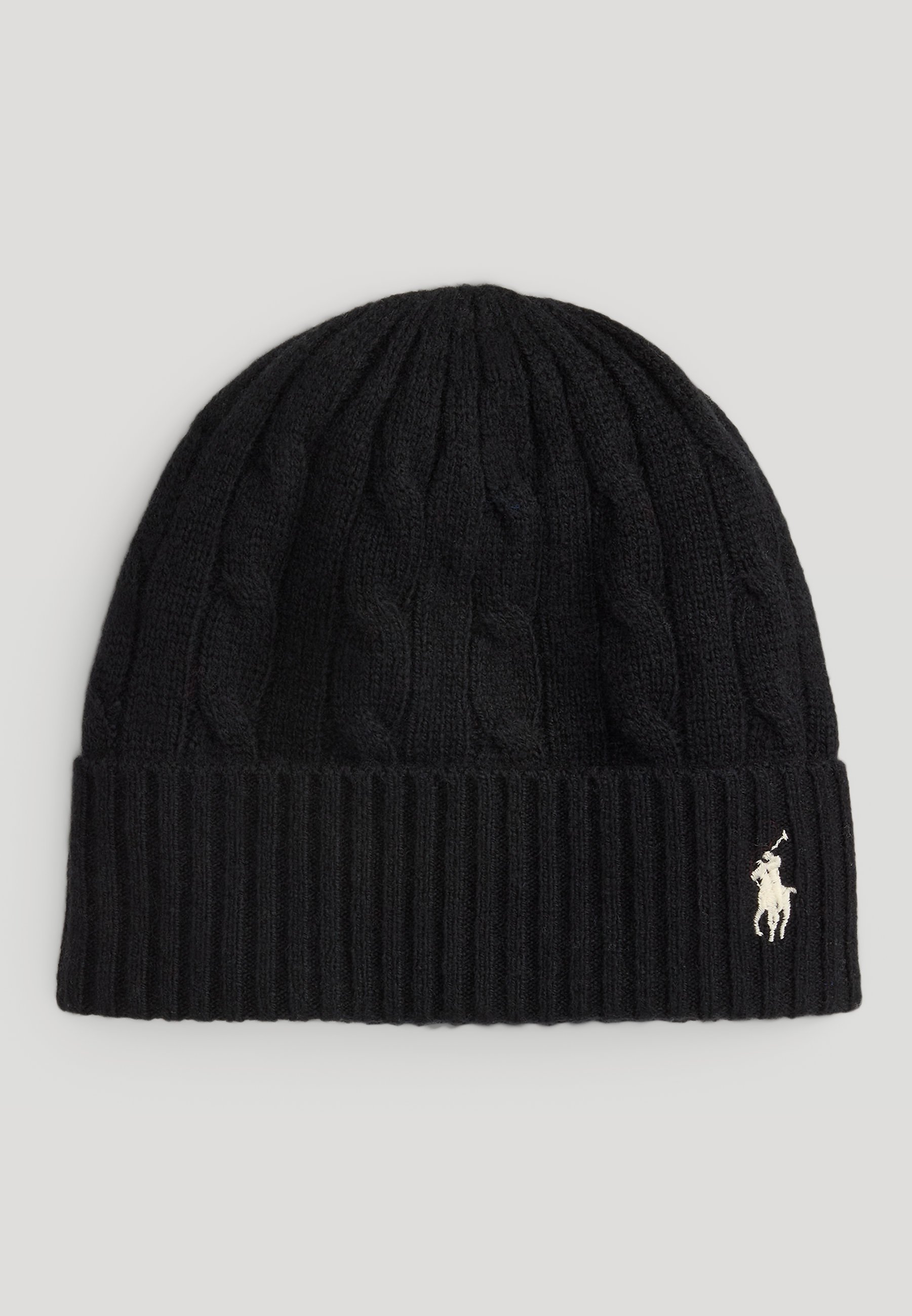 Polo Ralph Lauren kabelgebreide wollen kasjmier muts - Muts - zwart
