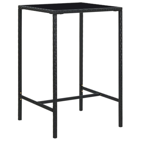 Stolik barowy Czarny 70 x 70 x 110 cm Technorattan vidaXL