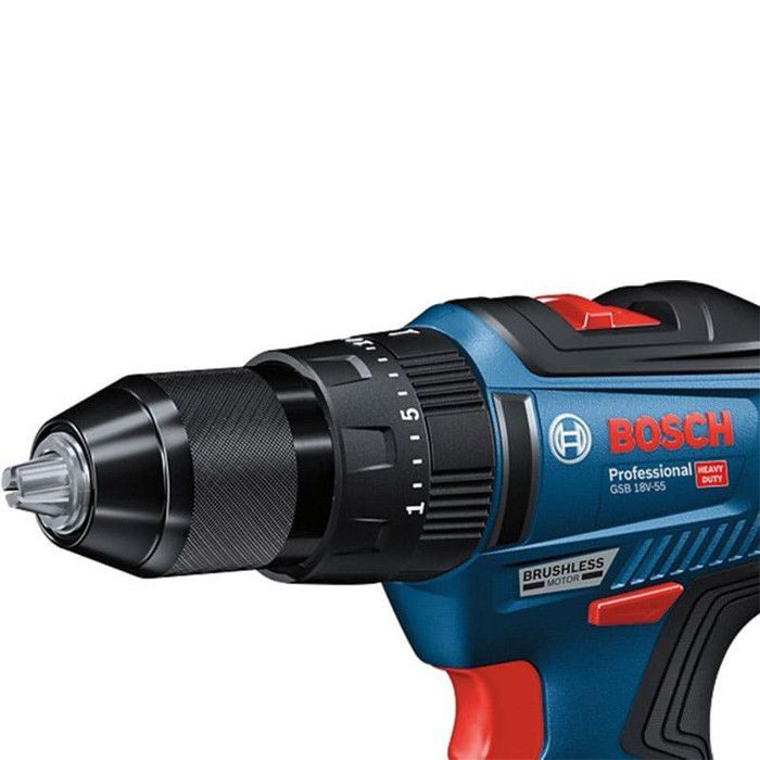 Klopboormachine/schroevendraaier - Bosch Professional - GSB 18V-55 - 18V - Draadloos - 13 mm boorkop