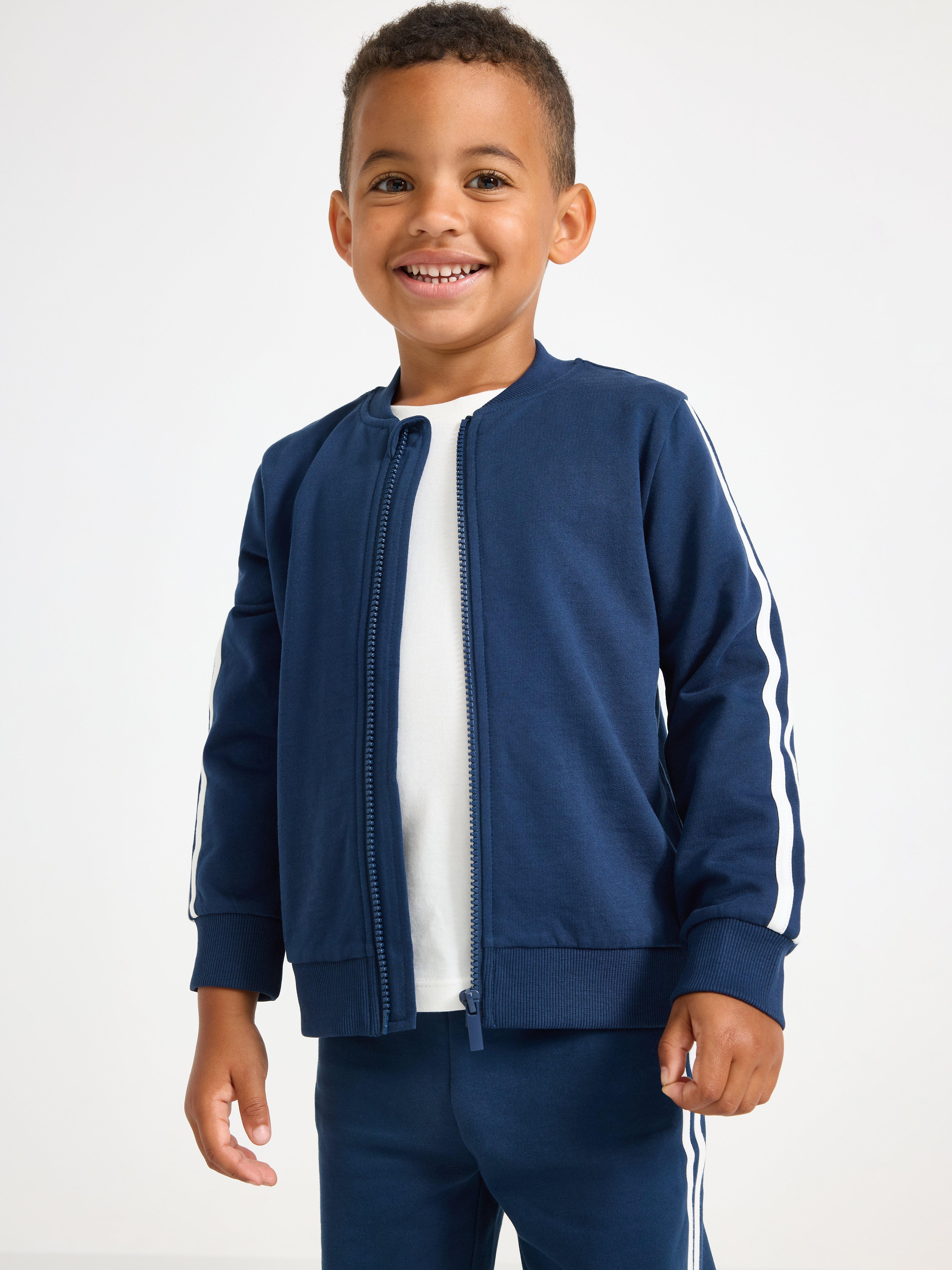 Sudadera con cremallera azul oscuro