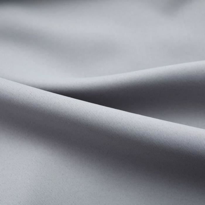 Rideau occultant - vidaXL - 290x245 cm - Gris - Polyester - Lavable en machine