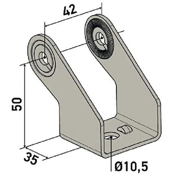 Universal bracket - HELLA - 9XD 990 298-031 - Yellow - Compatible with multiple projectors