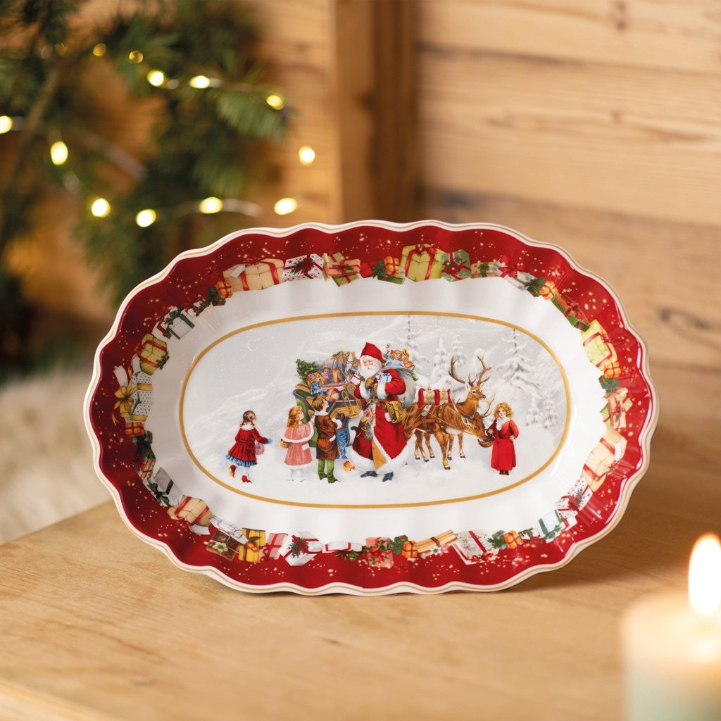 Miska Villeroy & Boch, oválna, veľká, Santa Claus a detská hračka fantázia – 1 kus