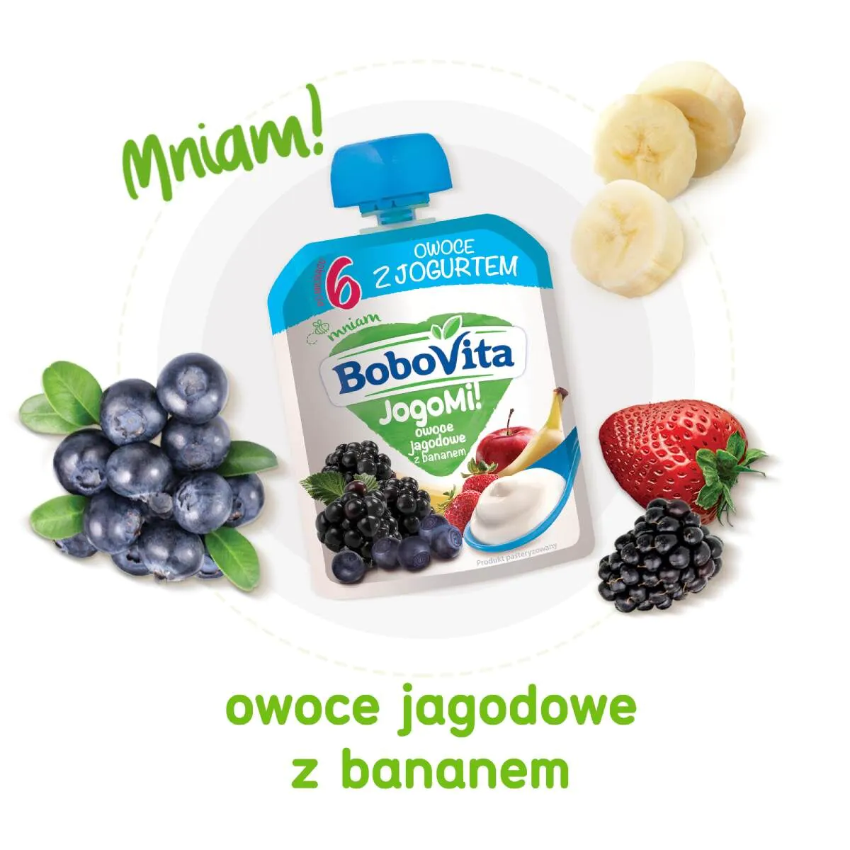 Bobovita Jogomi! Mus owoce jagodowe z bananem
