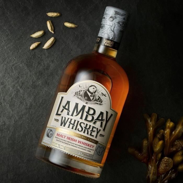 LAMBAY WHISKEY Irish Malt - Whiskey Irlandais - 43% 70cl