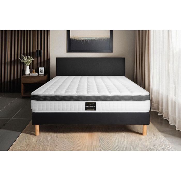 Ensemble Supérieur 80 x 190 cm sommier Kit Noir