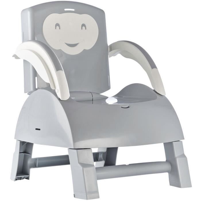Seggiolino rialzato 2 in 1 THERMOBABY, grigio affascinante