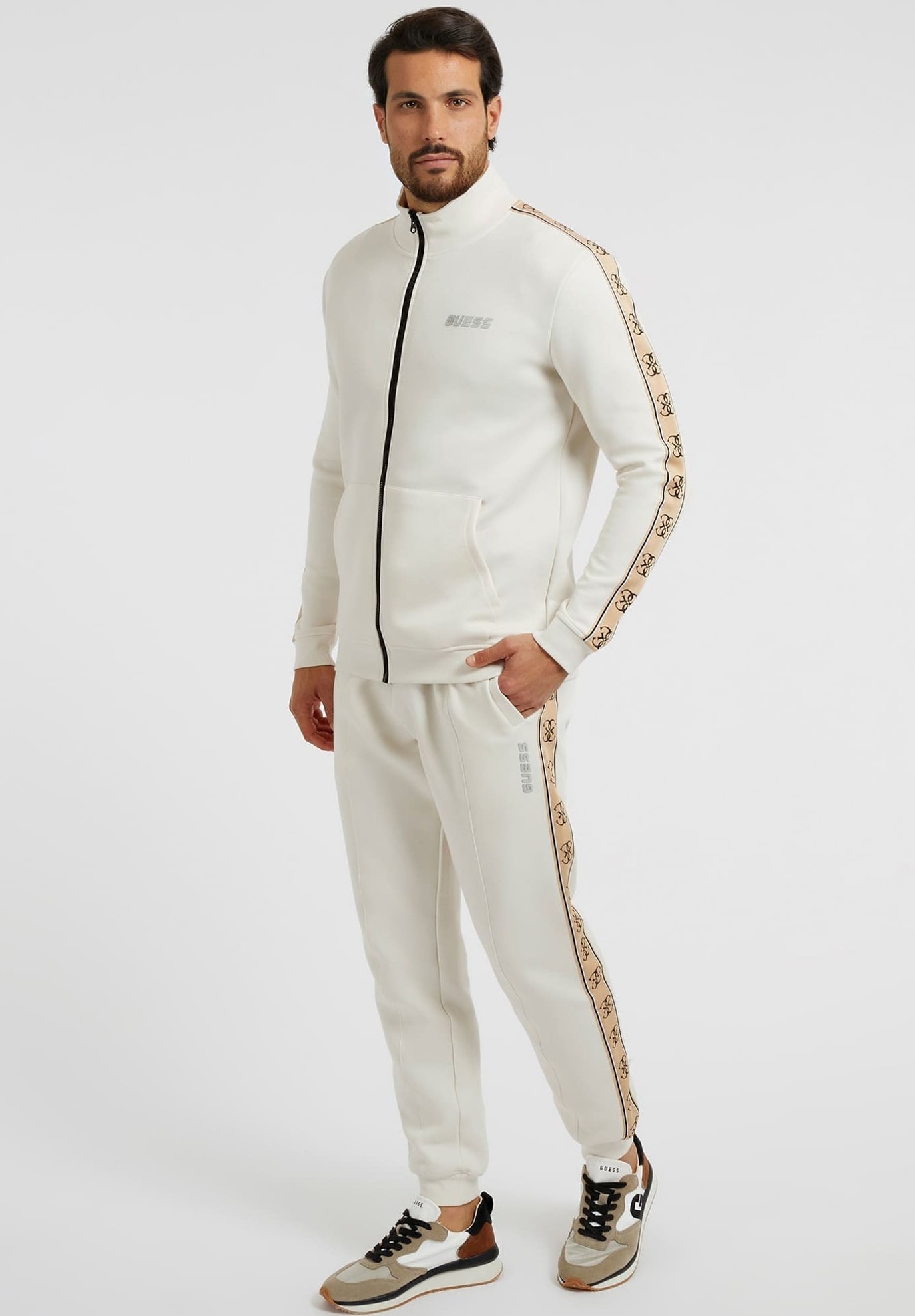 Pantaloni da tuta Guess Jogging Side Logo - grigi