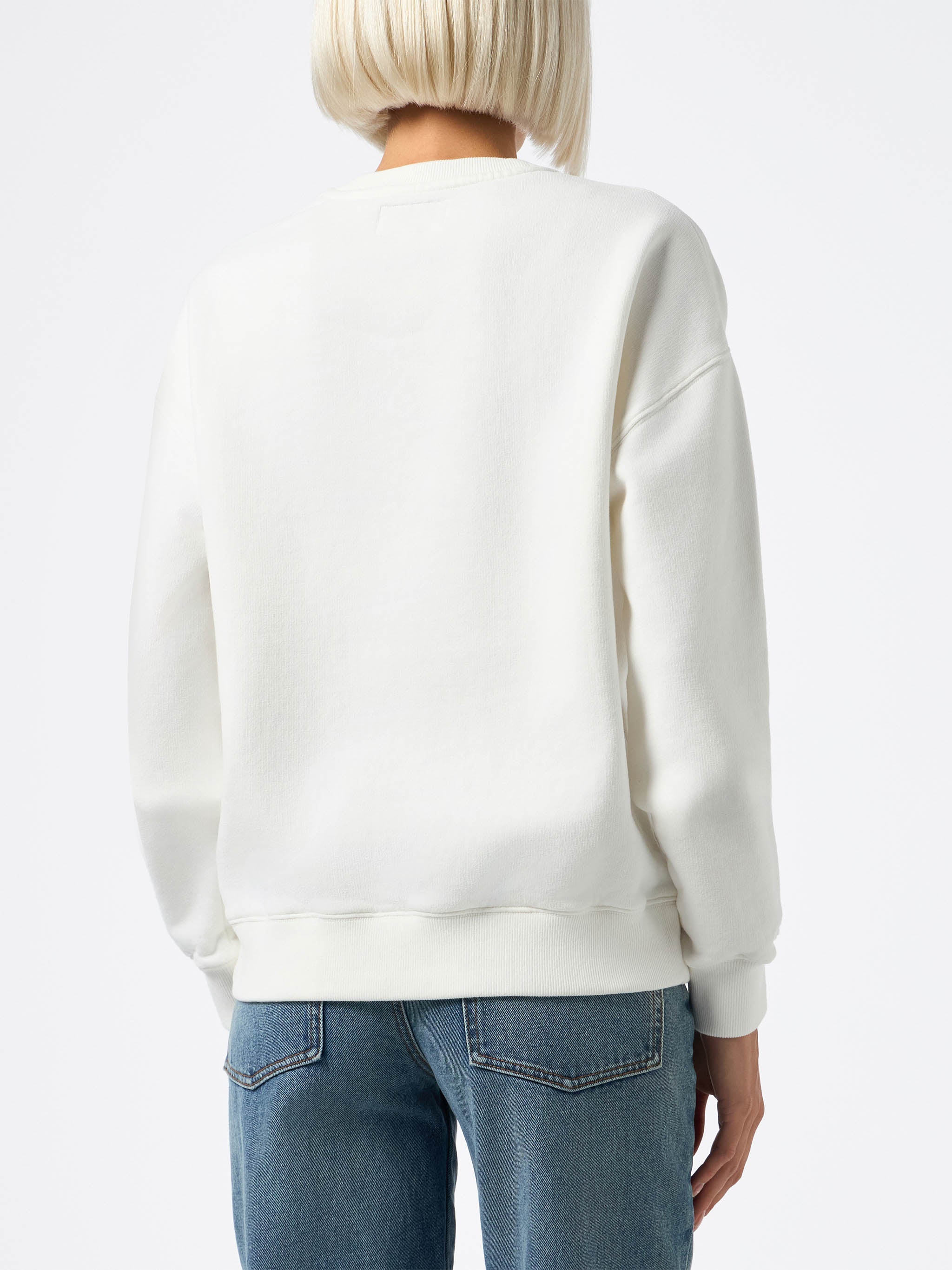 Stardust Hvid Sweatshirt Bomuld Dame Sweatshirt