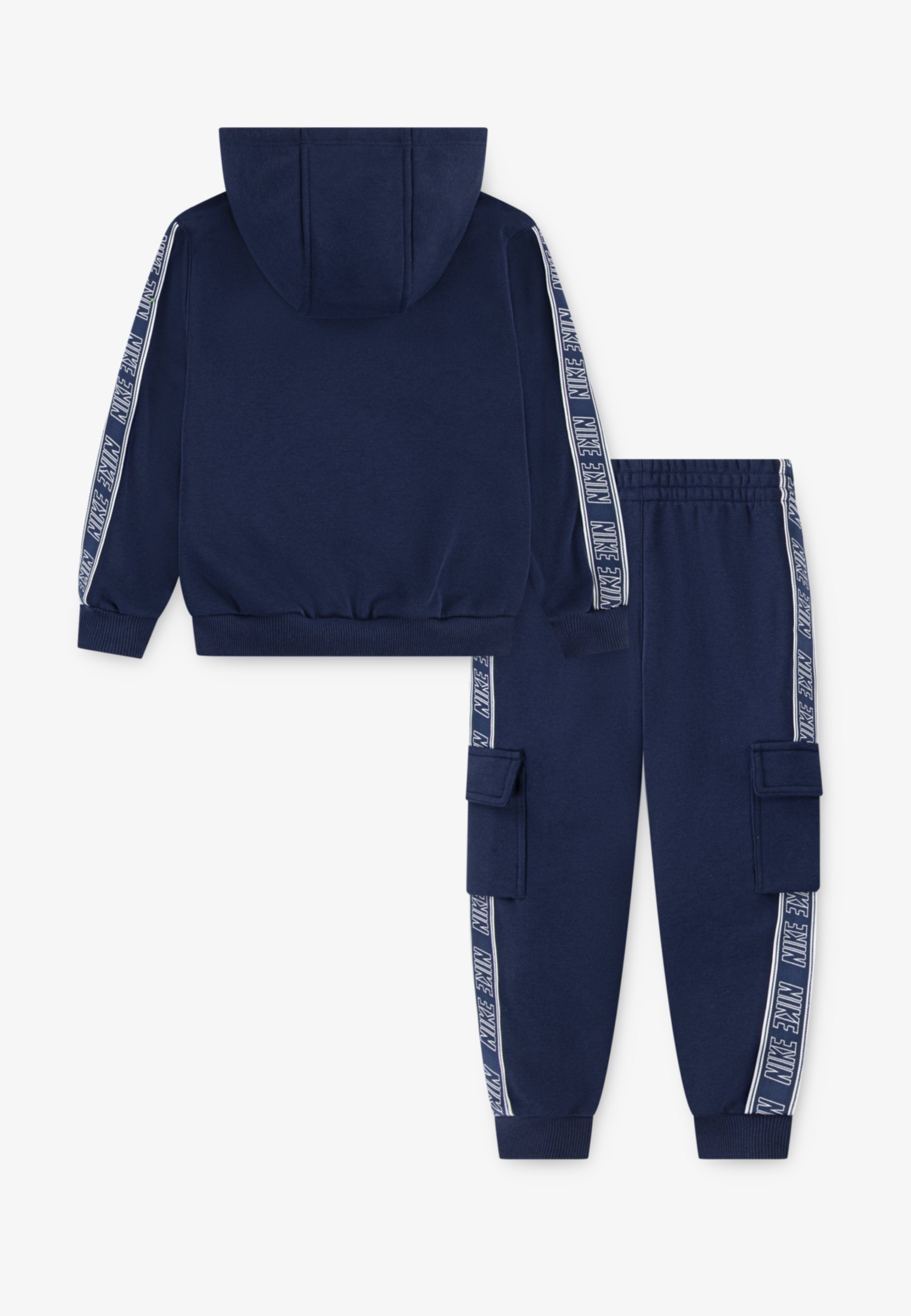 Set unisex Nike Sportswear JOGGER TAPING - Felpa con cappuccio - blu notte