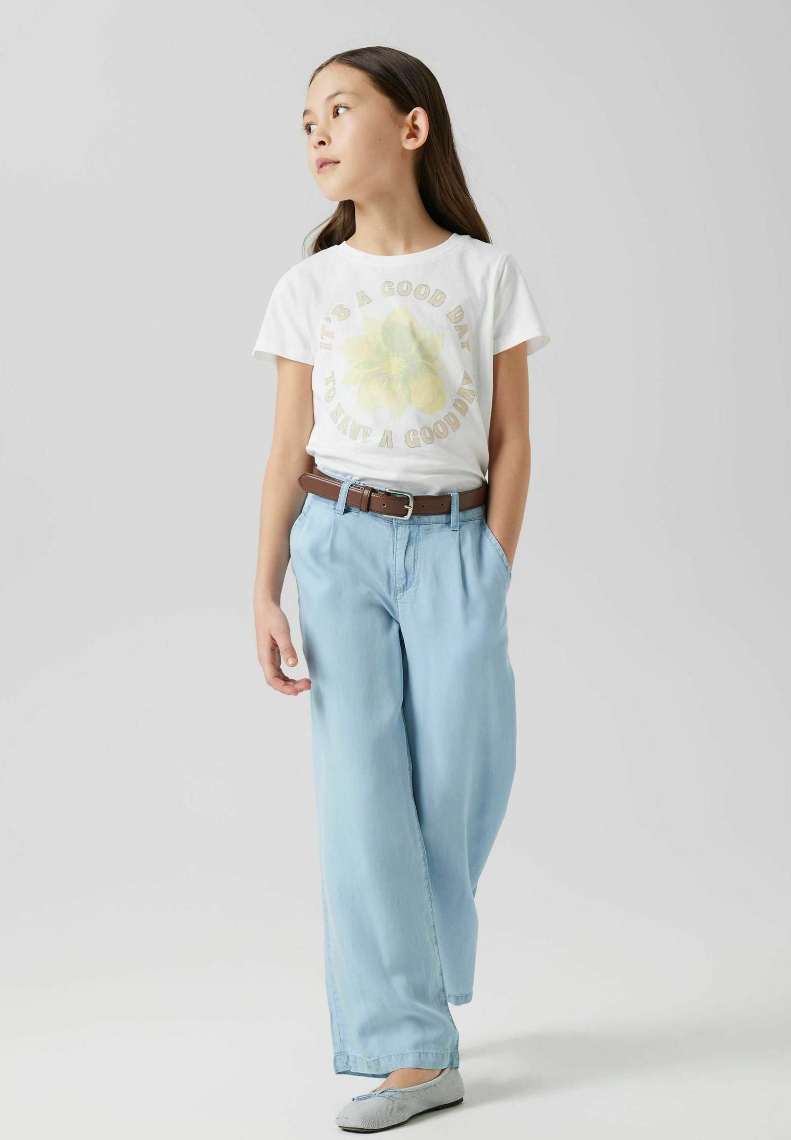 Jean coupe large - coupe décontractée - denim bleu clair