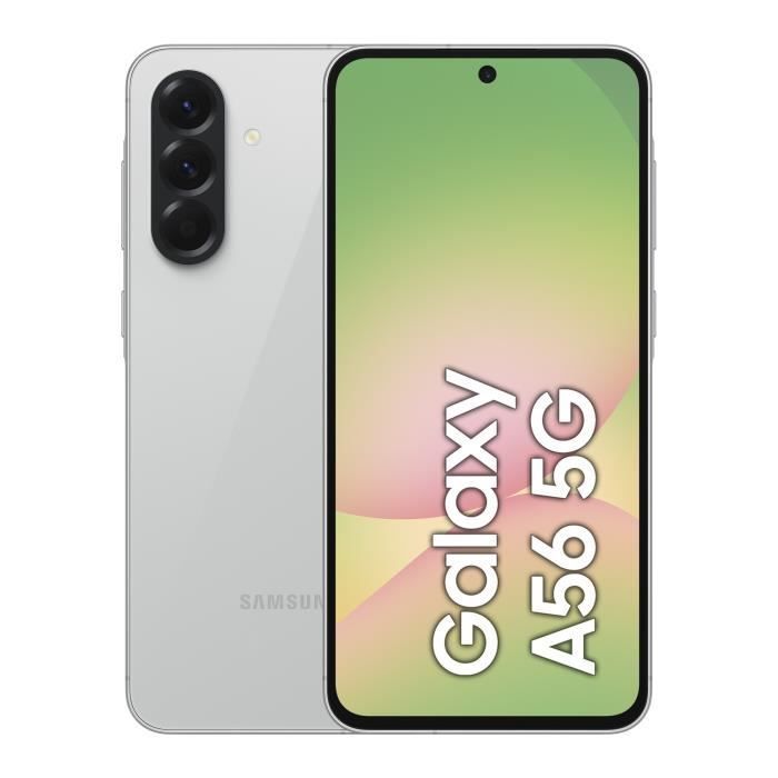 Smartphone SAMSUNG Galaxy A56 5G de 128 GB, color gris - Versión francesa