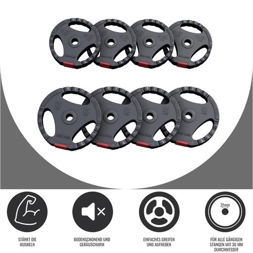 Komplet diskov Triple Gorilla Sports Grip 4x5 kg 4x2,5 kg