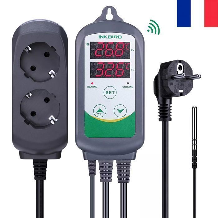 INKBIRD Smart Thermostat Plug for Heating and Cooling ITC-308-WIFI Temperature Controller with APP Control and Probe