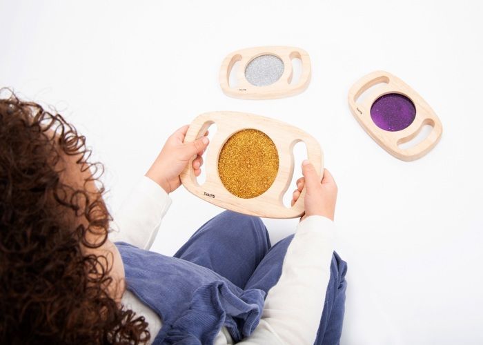 Set de paneles con purpurina - TickiT - FÁCIL DE SUJETAR - Morado - 18,5 x 12 x 2 cm - Unisex