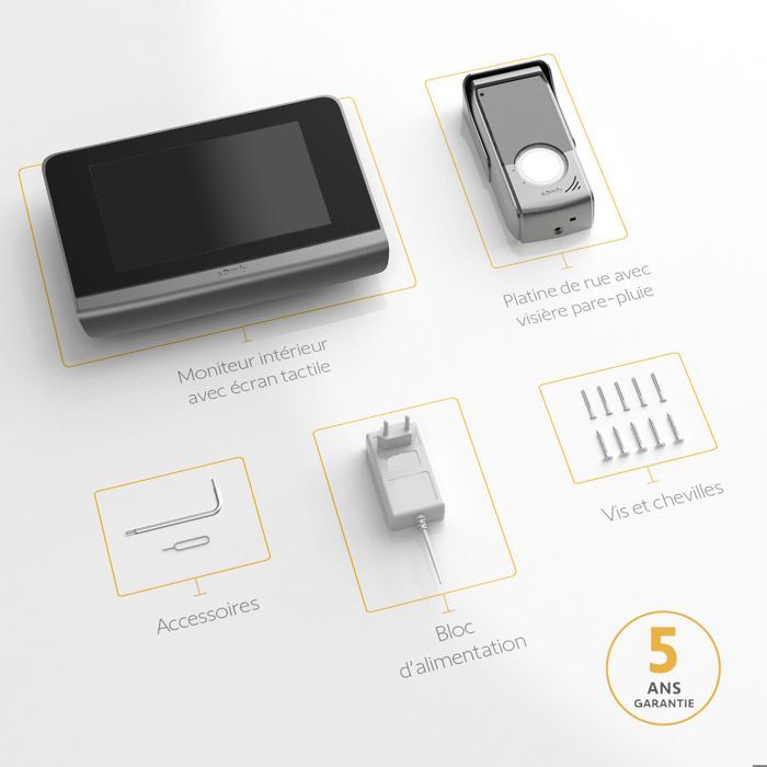 SOMFY 1871265 - Visiophone V500 Connect, Interphone connecté - Ecran tactile 7