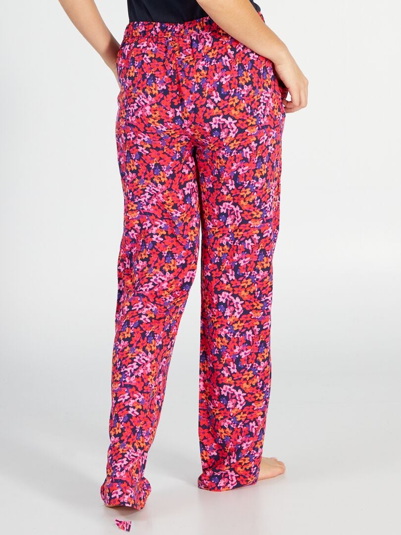 Pantalón de pijama holgado estampado - MORADO