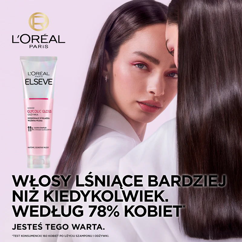 L'Oréal Paris Elseve Glycolic Gloss haarbalm voor glanzend en zacht haar.