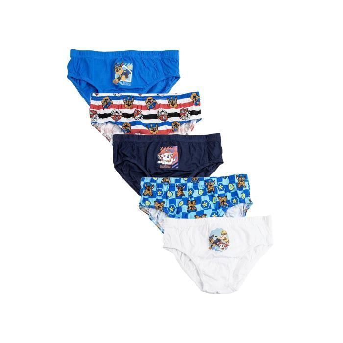 Conjunto de ropa interior infantil de Paw Patrol - 5 piezas - 100% algodón - Multicolor