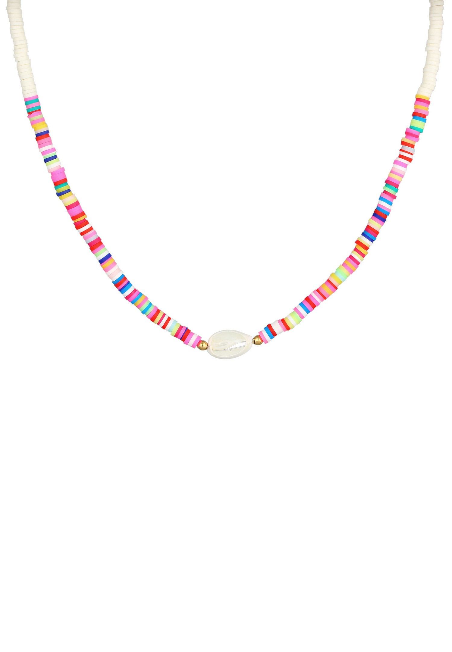 Elli Femmes Boho perles multicolores Coquillage en argent sterling 925 plaqué or