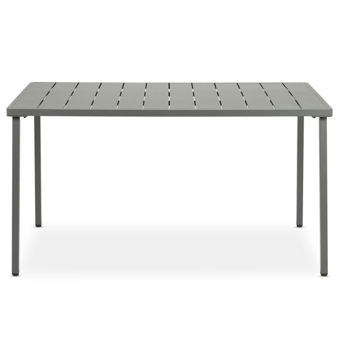 Set tavolo e sedie da giardino LAVANDA grigi, impilabili, resistenti alle intemperie e ai raggi UV.