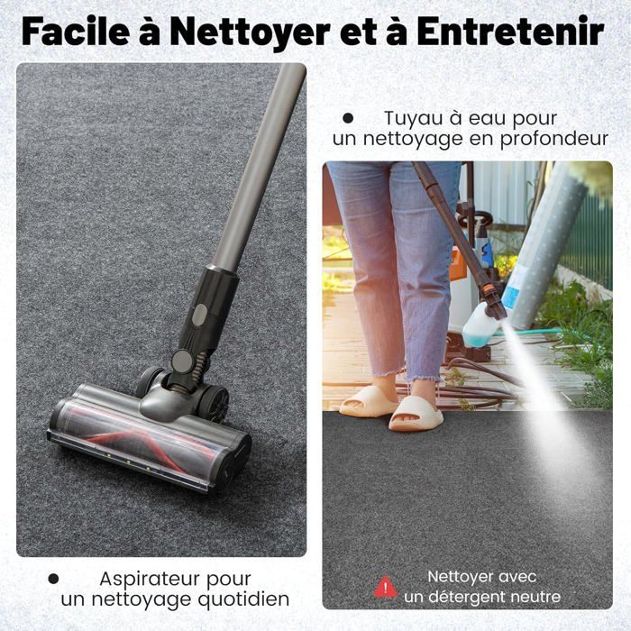 Alfombrilla protectora para garaje GOPLUS 252,5 x 221 cm - Alfombrilla antideslizante y absorbente de doble cara, lavable y reutilizable.