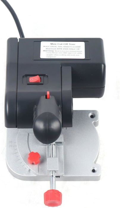 Sierra ingletadora eléctrica de 90 W, 4500 RPM, para cortar madera y metal, corte a 45°, mini corte.